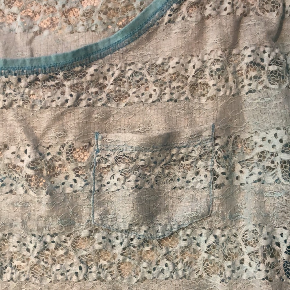 Blue Lace Top - Picture 2 of 4